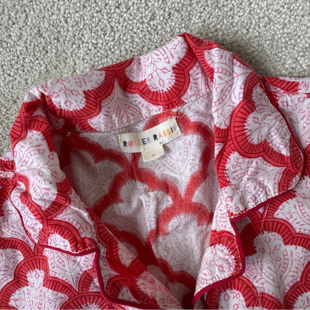 Roller Rabbit Red Jemina Patterned Loungewear - Picture 4 of 5